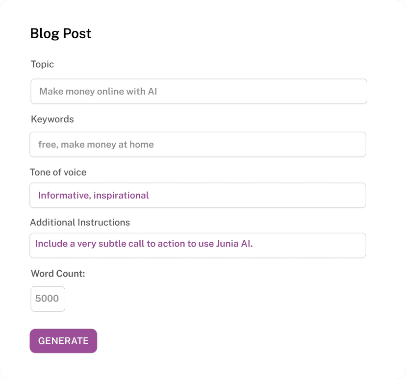 Customize Tone of Voice and Content Output