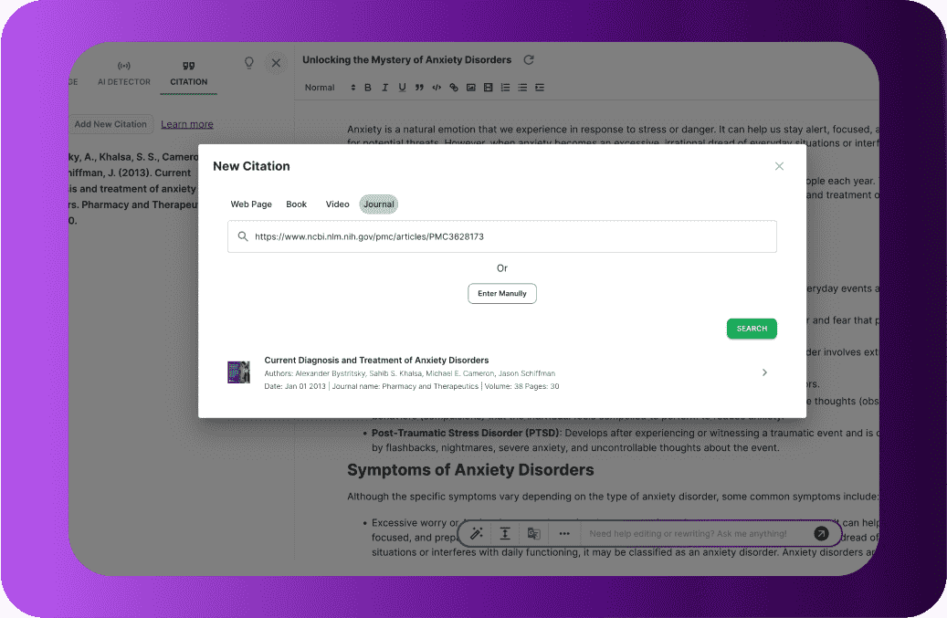 Journal Article Citation Generator