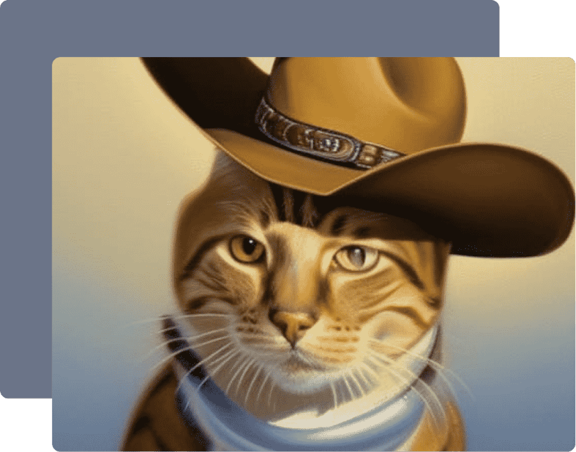 AI generated of a cat wearing a hat